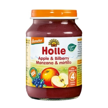 Пюре Holle Яблоко и черника, органическое, 190 г (32831) - Pampik