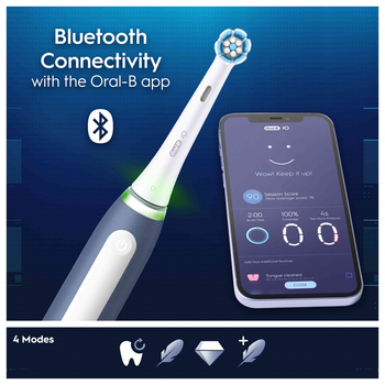 Электрическая зубная щетка Oral-B Braun iO 4 My Way Blue + футляр - Pampik - 8