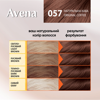 Cтійка крем-фарба для волосся Avena Rich Color натуральна кава 57, 138 мл - Pampik - 4