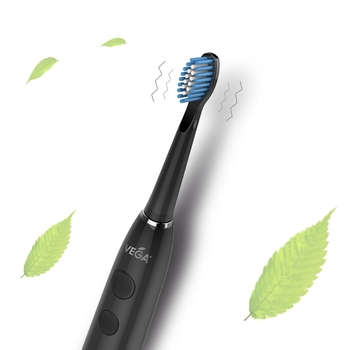 Электрическая звуковая зубная щетка Vega VT-600 W 5 режимов чистки черная - Pampik - 11