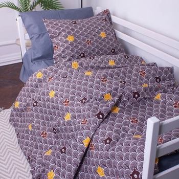 Простыня MirSon Kids Time Бязь, 17-0526, Fabulous forest grey - Pampik - 5