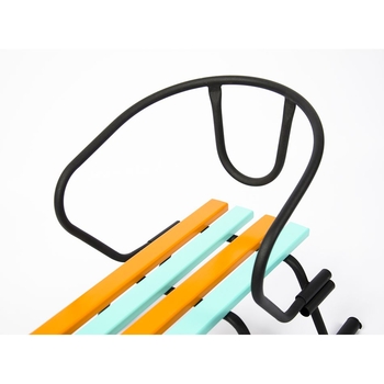 Санки Vitan Балу зі спинкою та кольоровою планкою чорні (2030101) - Pampik - 4