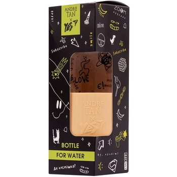 Бутылка для воды Yes by Andre Tan Light, 500 мл, белая с бежевым (707372) - Pampik - 3