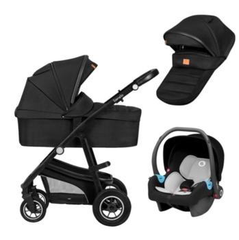 Універсальна коляска 3 в 1 Lionelo Bianka Black Onyx - Pampik