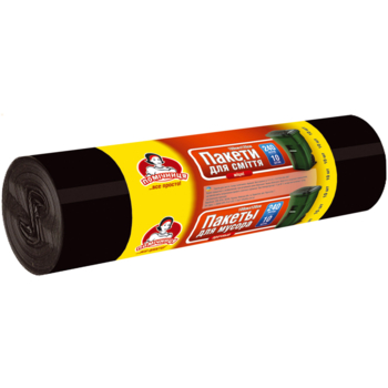 Пакети для сміття Помічниця міцні, 240 л, 10 шт. - Pampik