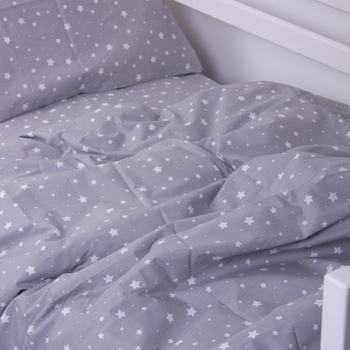 Пододеяльник на молнии MirSon Kids Time 20-0008 Marcello, бязь, 210х143 см, серый - Pampik - 2