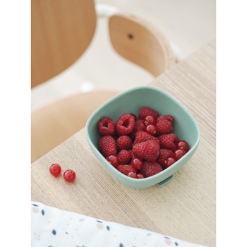 Силіконова миска на присосці Beaba Silicone Suction Bowl, оливкова (913547) - Pampik - 7