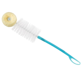 Щіточка для миття пляшечок Bebe Confort Bottle Brush With Sponge Tip, зі спонжем, блакитна (3102206700) - Pampik