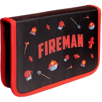 Пенал твердий Smart HP-04 Fireman, 13х21х4 см, чорний (533296) - Pampik - 2