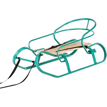 Санки Vitan Експрес зі спинкою та ручкою бірюзові (7316) - Pampik - 3