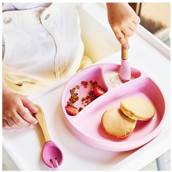 Набір для годування MinikOiOi BLW Set II Pinky Pink, силіконовий (101070020) - Pampik - 2