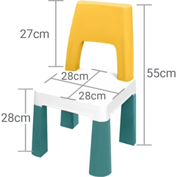 Комплект Poppet Трансформер: стілець + подушка на стілець жовто-зелений (PP-003T-G) - Pampik - 3