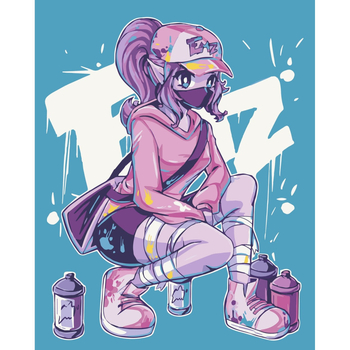 Картина по номерам ArtCraft Style girl 40x50 см (10218-AC) - Pampik