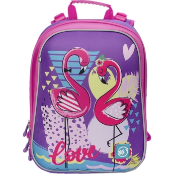 Рюкзак шкільний каркасний Yes H -12 Flamingo, фиолетовый (558017) - Pampik