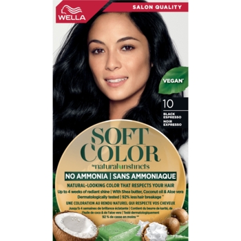 Краска для волос Wella Soft Color тон 10 Черный эспрессо (3616302076796) - Pampik