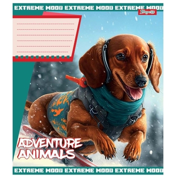 Зошит загальний 1 Вересня Adventure Animals, А5, в клітинку, 18 аркушів (766315) - Pampik - 3