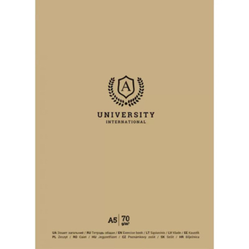 Тетрадь общая Student International University A, А5, в линию, 80 листов (A5-080-5210L) - Pampik