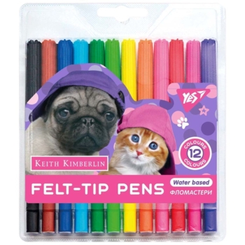 Фломастеры Yes Keith Kimberlin, 12 цветов (650467) - Pampik