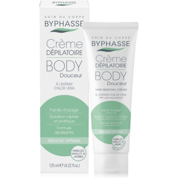 Крем для депіляції Byphasse з екстрактом алое віра, 125 мл - Pampik
