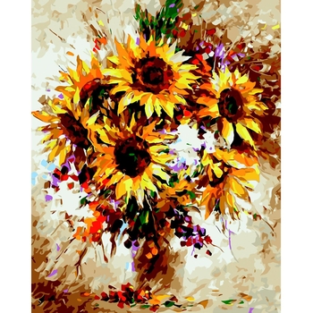 Картина за номерами ZiBi Art Line Усмішка соняхів 40х50 см (ZB.64138) - Pampik