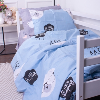 Пододеяльник на молнии MirSon Kids Time 17-0348 Serbia, бязь, 210х143 см, голубой - Pampik