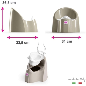 Горщик анатомічний OK Baby Pasha, сірий (38912300) - Pampik - 3