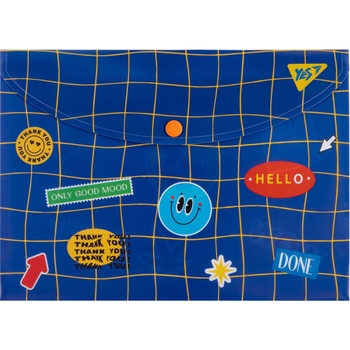 Папка-конверт Yes Sticky Mood, B5, с кнопкой (492147) - Pampik