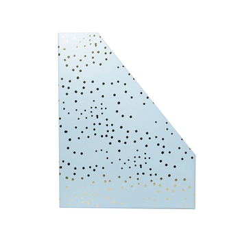 Лоток для документів Yes Calma, вертикальний, фольга, 32х25х8 см, блакитний (707311) - Pampik - 2