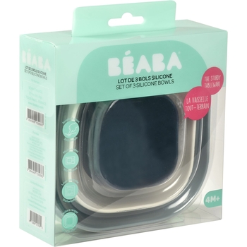 Набор глубоких силиконовых тарелок Beaba, разноцветный, 3 шт. (913566) - Pampik - 4