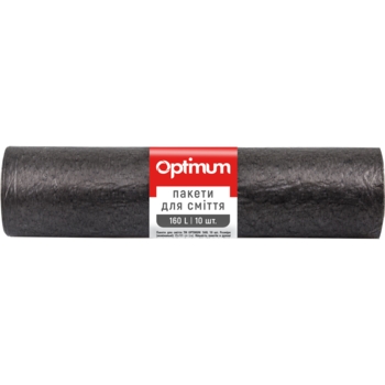 Пакеты для мусора PRO Service Optimum, 160 л, 10 шт., черный - Pampik