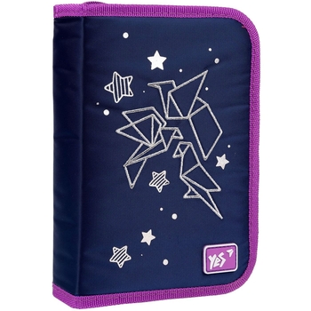 Пенал жесткий Yes HP-03 Origami Doves, 13х21х3 см, фиолетовый (533412) - Pampik