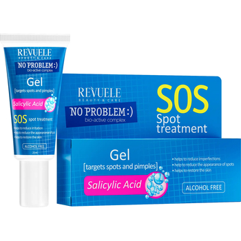 Гель із саліциловою кислотою від прищів Revuele No Problem SOS Spot Treatment Gel with Salicylic Acid 25 мл - Pampik
