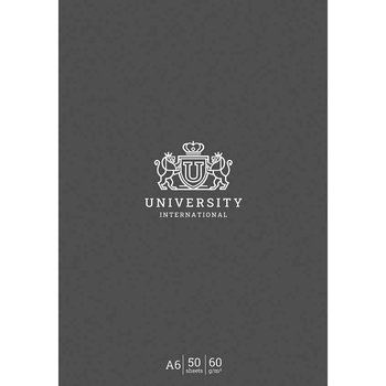 Блокнот для записів Student, А6, в клітинку, склеювання, 50 арк., темно коричневий (A6-GB-050-828K) - Pampik