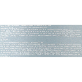 Набір мініатюр для шкіри Laneige Water Bank Blue Hyaluronic 2 Step Essential Kit for Normal to Dry Skin, 2 шт. - Pampik - 4