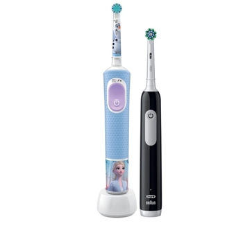 Набір електричних зубних щіток Oral-B Braun Pro3 Family Edition: Pro Series 1 для дорослих + Pro Kids 3+ Frozen для дітей - Pampik - 2