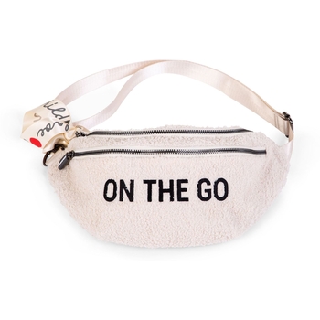 Сумка через плечо Childhome Banana bag Teddy White (CWBANATW) - Pampik