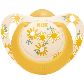 Пустушка латексна Nuk Star Квіти, ортодонтична, 6-18 міс, 2 шт. (3952447) - Pampik