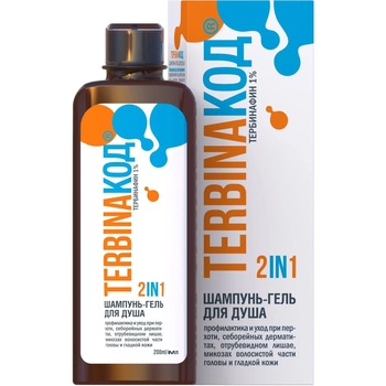 Шампунь-гель для душа Terbinakod 2 в 1, 200 мл - Pampik