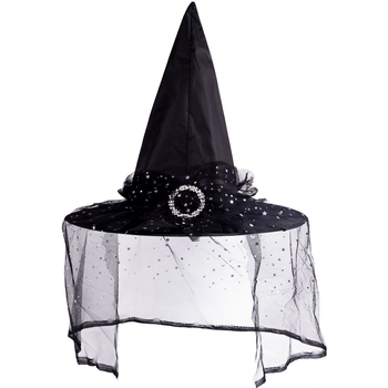 Карнавальный колпак Yes! Fun Halloween вуаль (974362) - Pampik