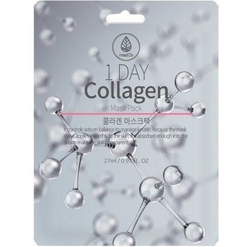 Тканинна маска для обличчя MED B 1 Day, з колагеном, 27 г - Pampik