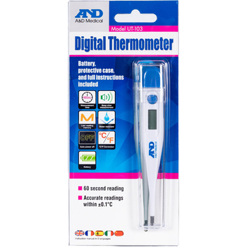 Термометр цифровий AND UT-103 білий з блакитним - Pampik - 2