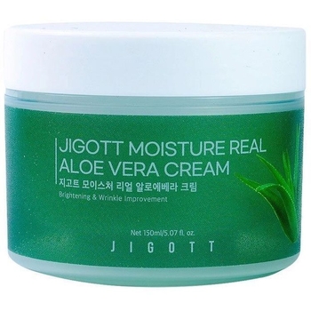 Зволожуючий крем для обличчя Jigott Moisture Real Aloe Vera Cream, з алое, 150 мл - Pampik