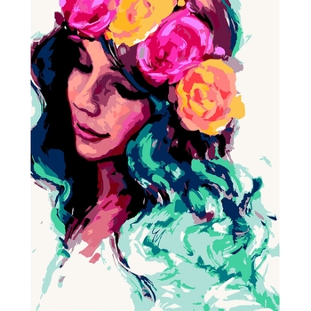 Картина за номерами ZiBi Art Line Трояндовий вінок 40х50 см (ZB.64221) - Pampik