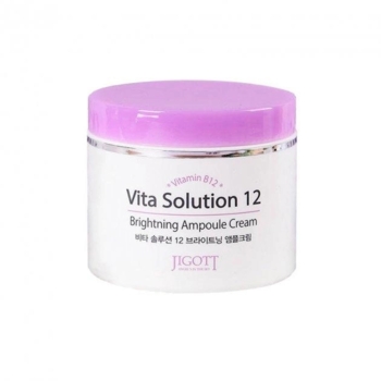 Крем для обличчя Jigott Vita Solution 12 Brightening Ampoule Cream Сяйво, 100 мл - Pampik