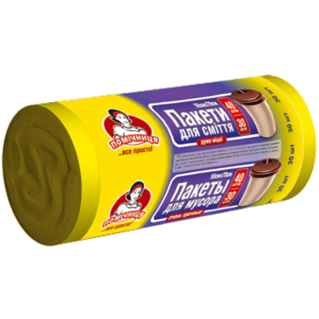 Пакеты для мусора Помічниця, крепкие, 40 л, 30 шт. - Pampik