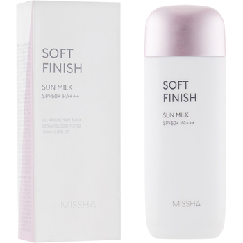 Сонцезахисне молочко для обличчя Missha All Around Safe Block Soft Finish Sun Milk SPF50+/PA+++, 70 мл - Pampik - 2