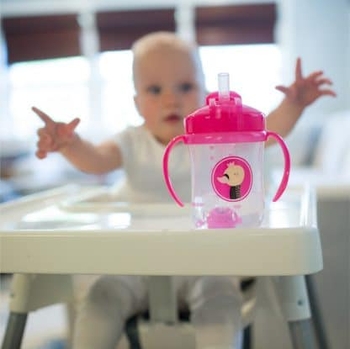 Поїльник Dr. Brown's із силіконовою трубочкою, рожевий, 270 мл - Pampik - 3