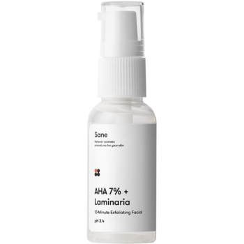Пилинг для лица Sane AHA 7% + Laminaria, с комплексом фруктовых кислот, 30 мл - Pampik