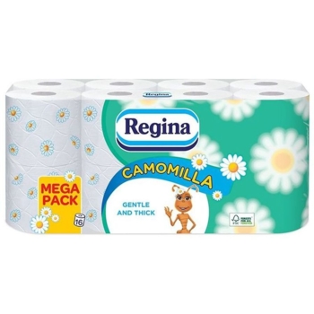Туалетний папір Regina Camomile FSC Ромашка тришаровий 16 рулонов - Pampik
