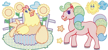 Водяна розмальовка Кристал Бук Домашні тварини, з кольоровим контуром, 12 сторінок (F00023299) - Pampik - 2